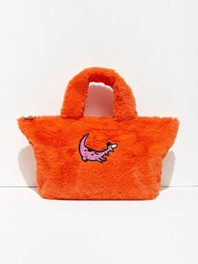 Lazy Oaf x The Flintstones Fuzzy Dino Tote Bag - Rare
